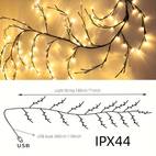 96 led vines for party wall decor 1 8m 5 9ft christmas decorations indoor home decor for party gifts artificial plants tree branche willow vine lights for room living room decor aesthetic ip44