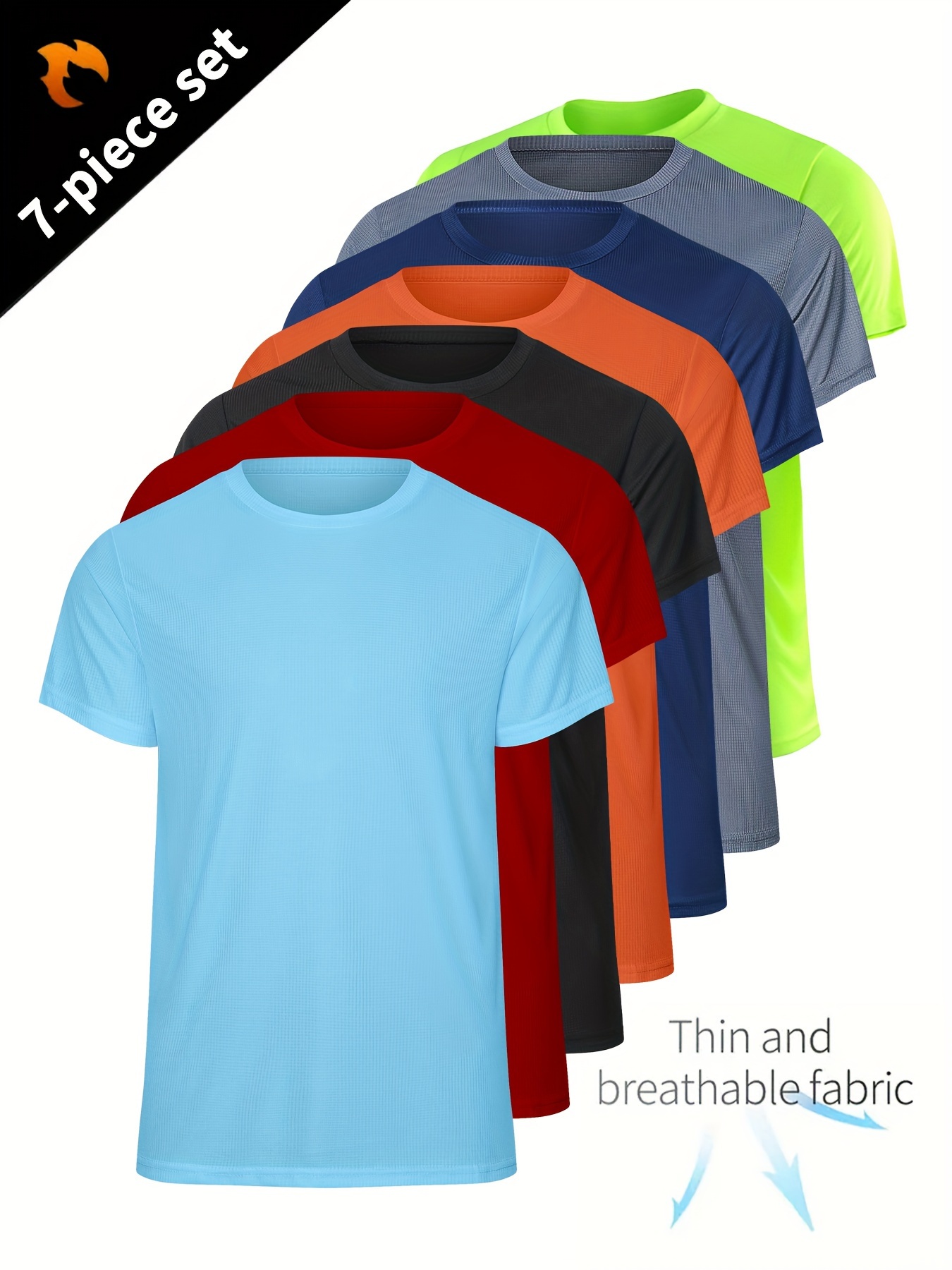 7pcs mens   dry and             t   summer         and gym  