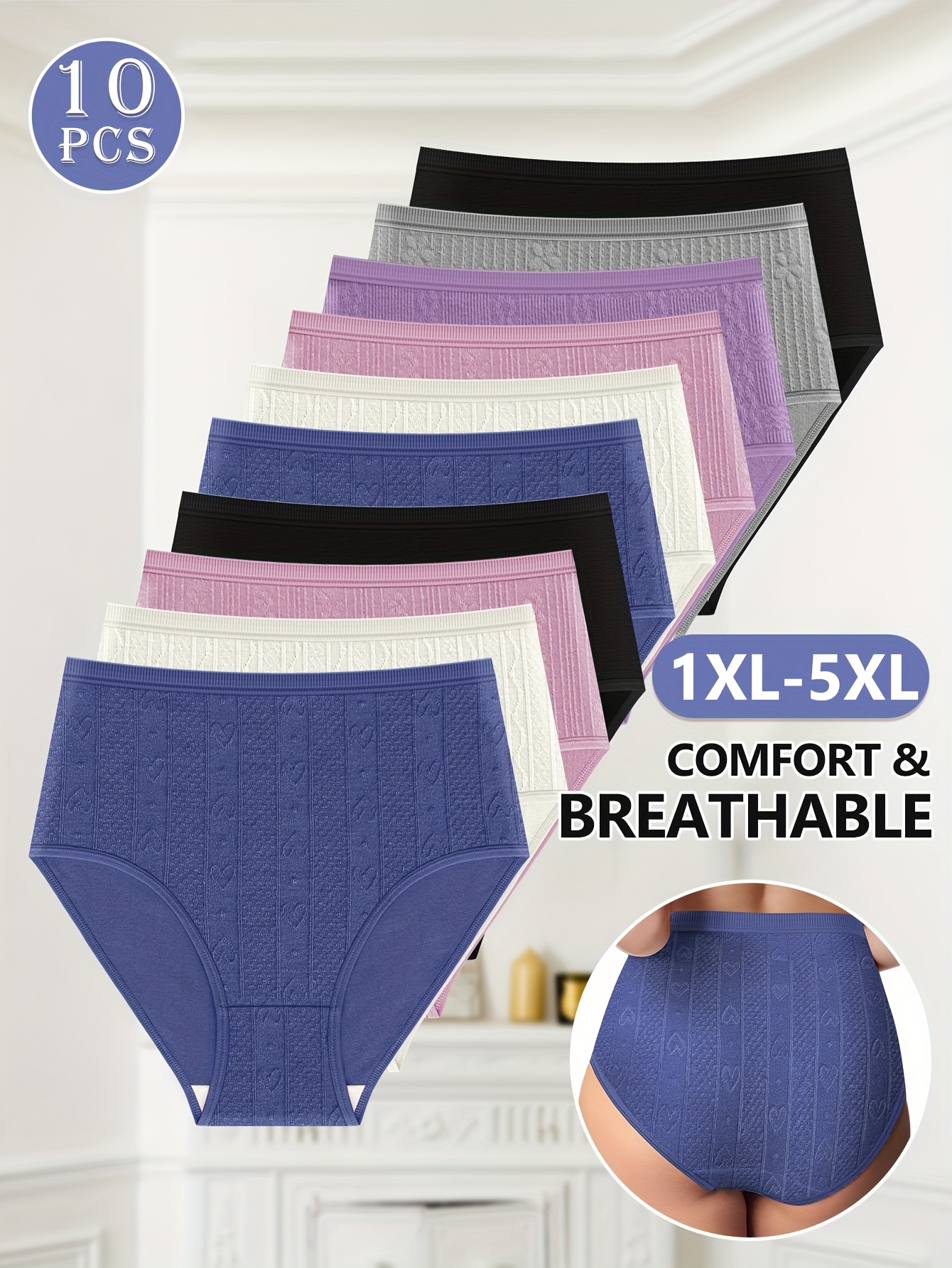 Fruit Of The Loom Confezione Da 3 Mutandine Donna In Cotone 100% - Slip Senza Etichette, Elastico Decorativo, Vestibilità Comoda, Colori Assortiti