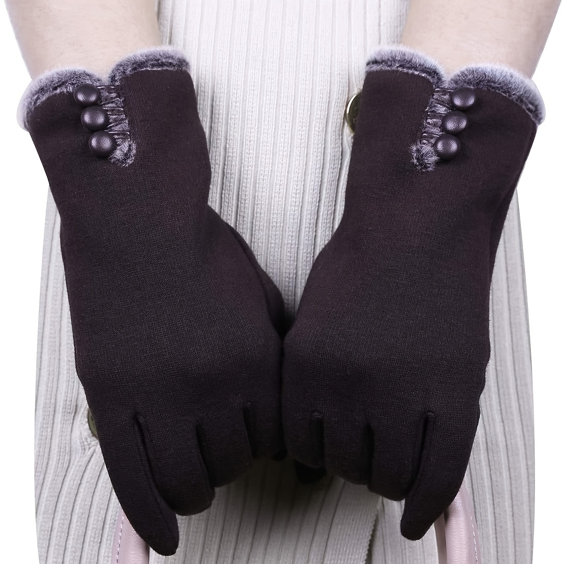 

Women's Gloves Thickened Driving Fur