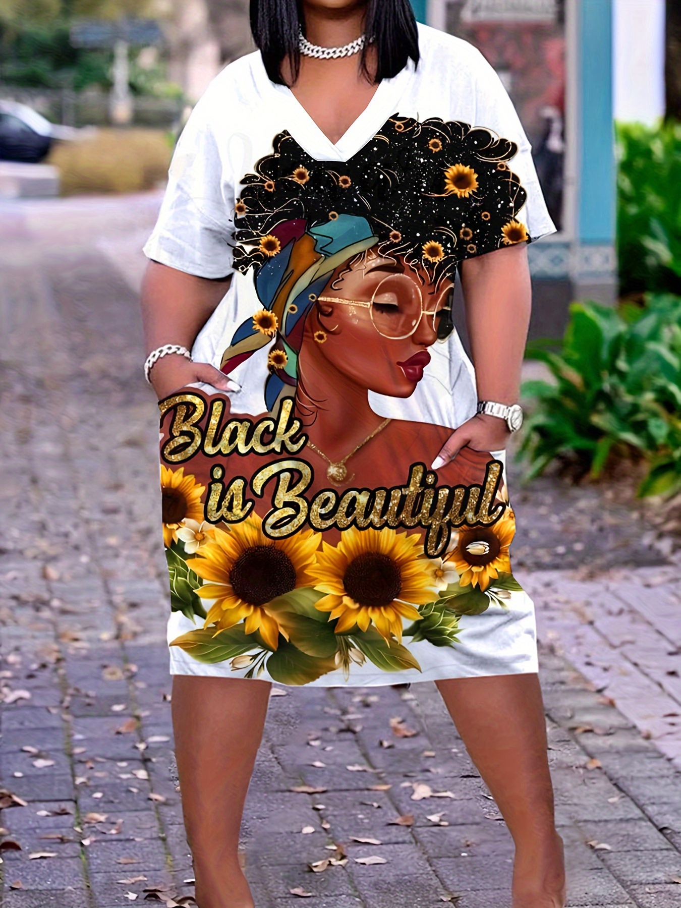 sunflower dress sold on Temu United States