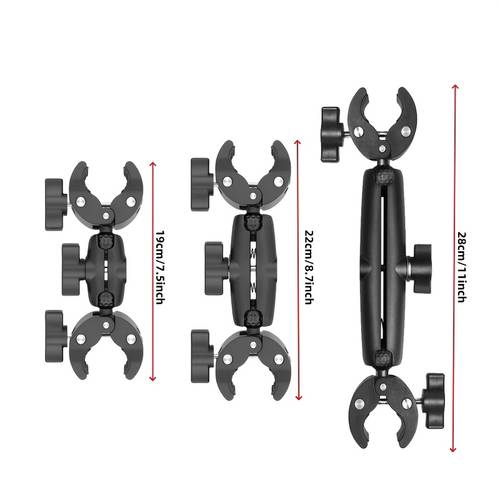 dual clamp crab clip motorcycle handlebar clamp mount action camera accessory compatible with gopro hero 13 12 11 10 9 8 5 pro 4 3 360 x5 x4 mount additions