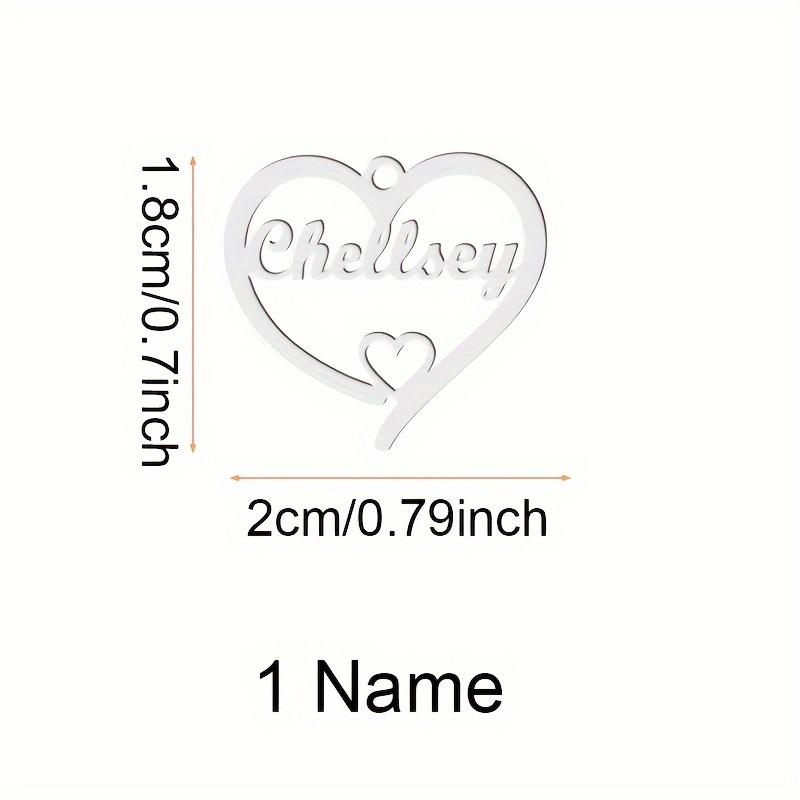 E-shop 1 Namenskette Personalisierung, Anhänger mit individuellem Namen, Familiennamen Halskette