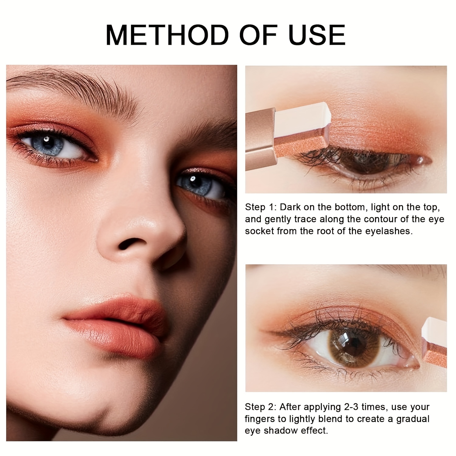 Waterproof Dual-Color 6pcs Eyeshadow Stick - Effortless Matte and Satin Finish - Smooth Application for Stunning Eye Makeup Perfect for Quick Daily Looks and Travel Convenience with Plant Squalane
