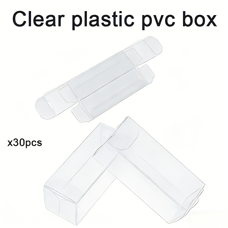 E-shop 30 transparente PVC-Boxen, rechteckige Geschenkverpackungsboxen aus Kunststoff für Hochzeiten, Partys usw. (9 cm/3,54 Zoll)
