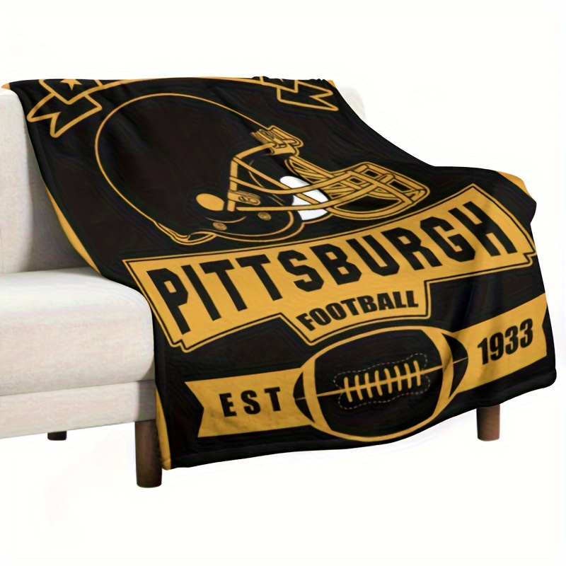 

Personalized Pittsburgh Rugby Toss Blanket - Custom Name, Comfortable Fleece, Fits Sofas, Beds And Sofas - Ideal Gift For Rugby Fans - In Multiple Sizes