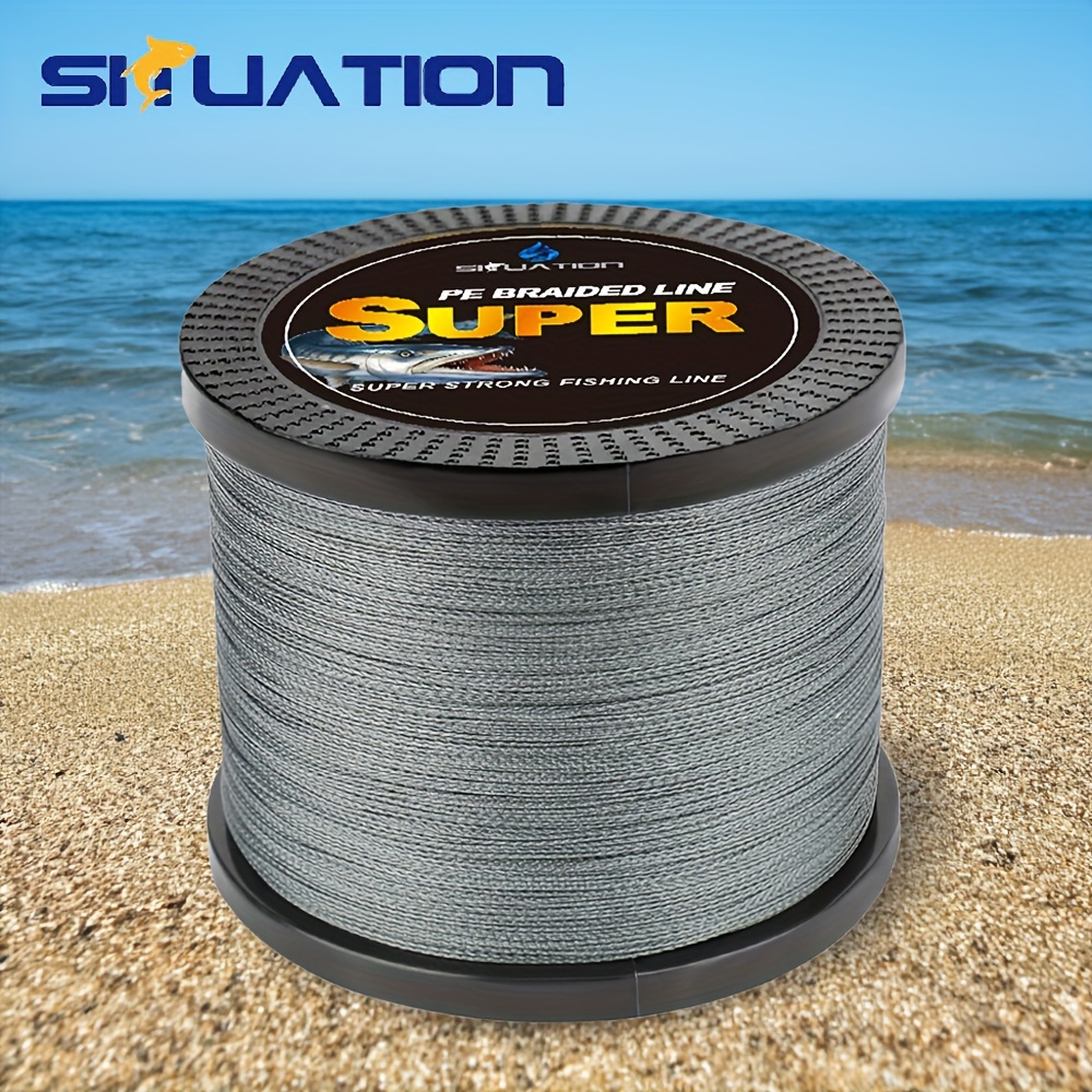 

1 Siiuation 1000yds Strength Pe Braided Fishing Line - Smooth, High-sensitivity, Wear-resistant, 6lb-100lb Tensile, White For Fishing