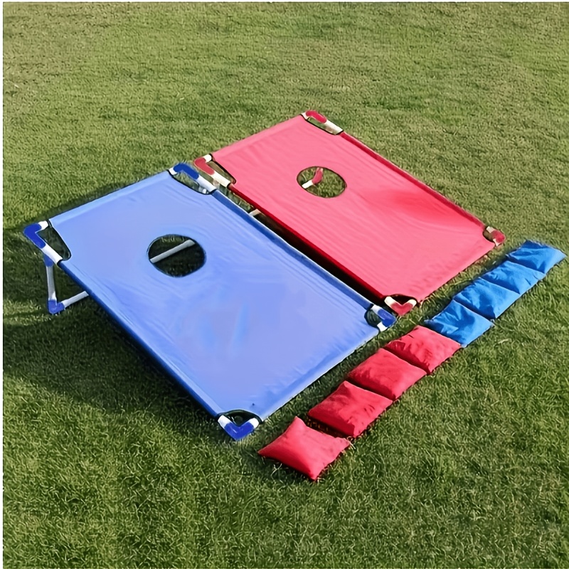 TEMU Cornhole Game Set, Includes 2 Game Boards 6 Bean Bags 1 Carry Bag, Suitable For Indoor And Outdoor Use, For Kids And Adults, Ideal For Camping