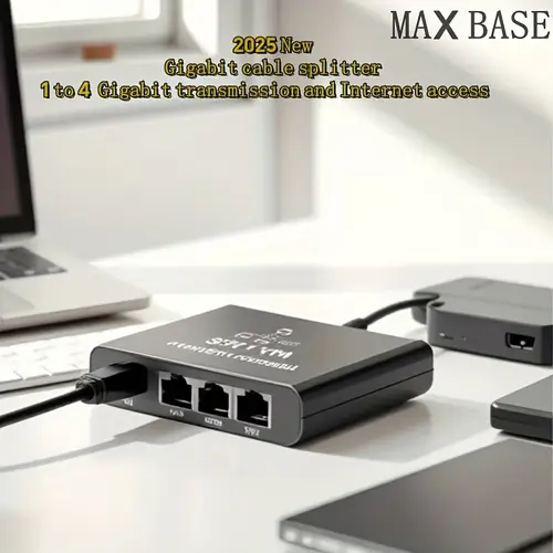 2025 brand new gigabit 2 3 4 port poe ethernet distributor reliable network expander 1000mbps high 5e 6 7 8 class cable supports 2 3 4 device network cable splitter converter adapter for broadband network ports of computers notebooks routers and set top boxes