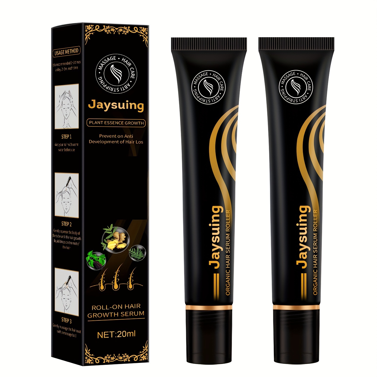 Jaysuing Hair Growth Serum Roll Moisturizing Hydrating Oil - Temu ...