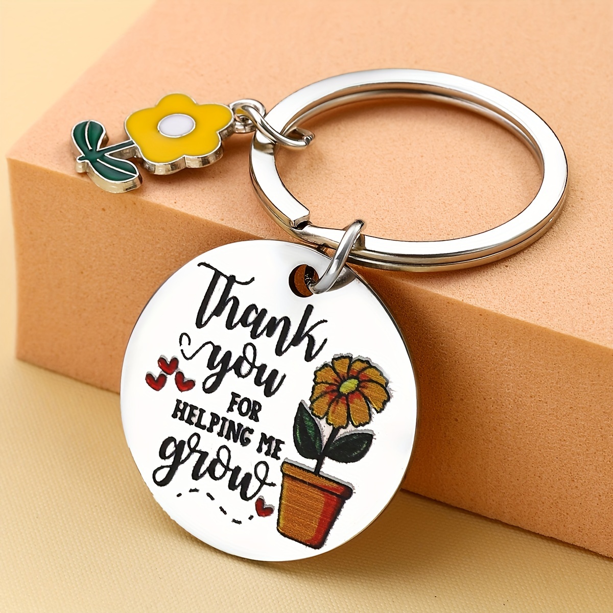 

You For Helping Me" Steel Keychain - Teacher Appreciation , , Round