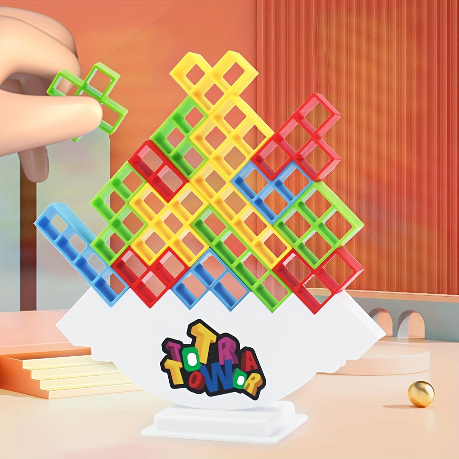 Balance Tower Building Set Colorful Family Party Game