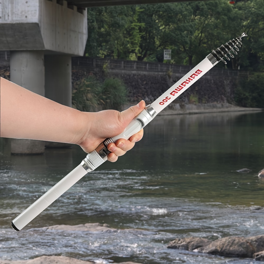 

Canne à pêche télescopique PROXPE, canne à pêche à la de 3 m, canne à pêche en mer, voyage en camping, pêche au , fibre de verre ultra légère, extra légère, adulte - Blanc