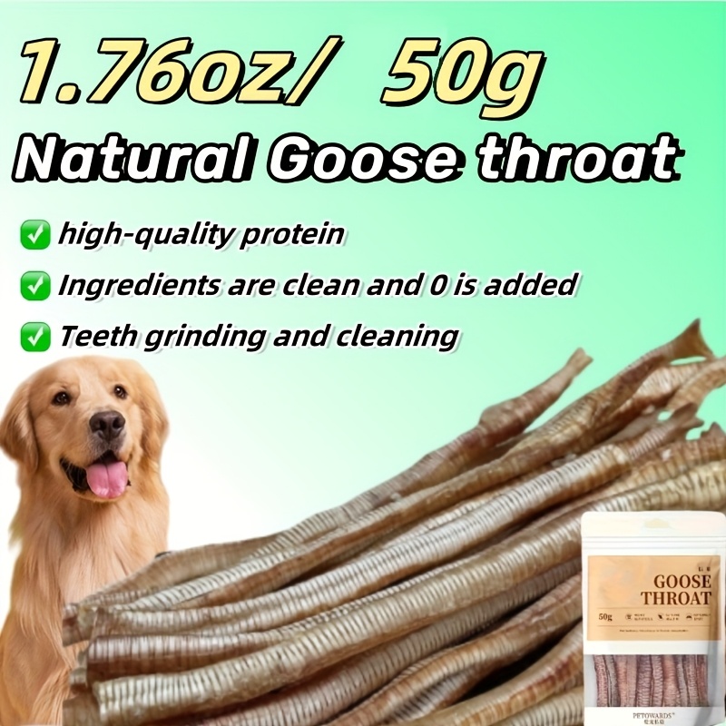 TEMU 1pc Goose Throat Pet Dog Snack Low Temperature Drying Training Dog Reward For Puppy Universal Bite Resistant Grinding Rod