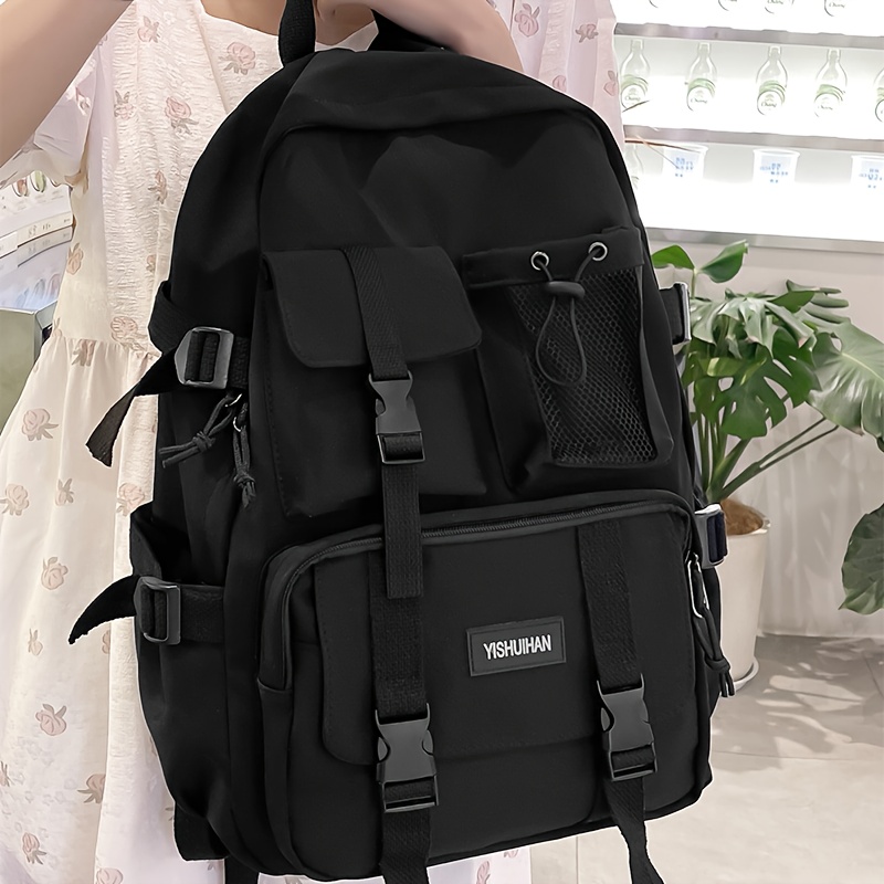 

Unisex Backpack In Nylon, Large Capacity Bag With Multi-pocket, Casual Fashion Shoulder Bag For Students & Travel