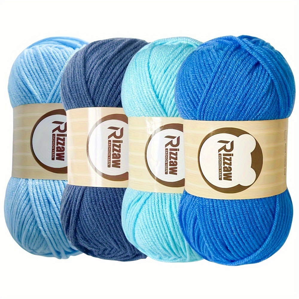 

4-pack Morandi Color Yarn Set, 50g Each - Soft Acrylic Blend For Crochet & Knitting, Ideal For Diy Blankets, Clothes, Tote Bags, Slippers - Assorted Colors