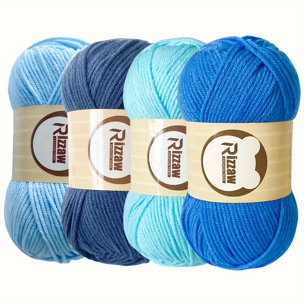 

4pcs Morandi Pastel Yarn Set - 4-ply Acrylic For Crochet & Knitting, Ideal For Blankets, Clothes, Tote Bags, Slippers - Assorted Colors, 50g Each