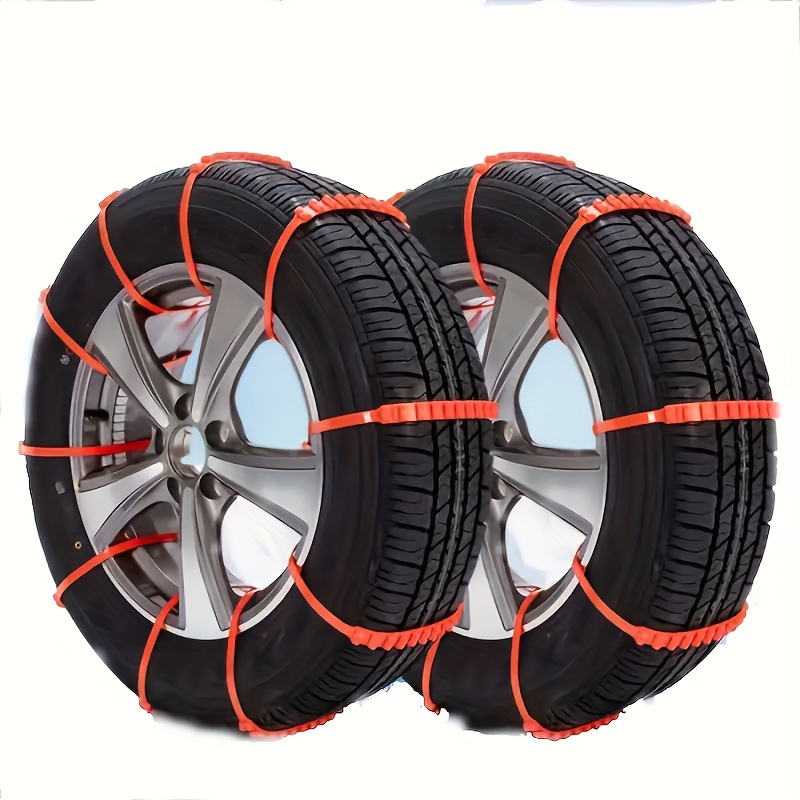 

20pcs Pe Material Orange Tire Chains, Fit For Most Vehicles, Traction Rope Tie Downs For And Snow