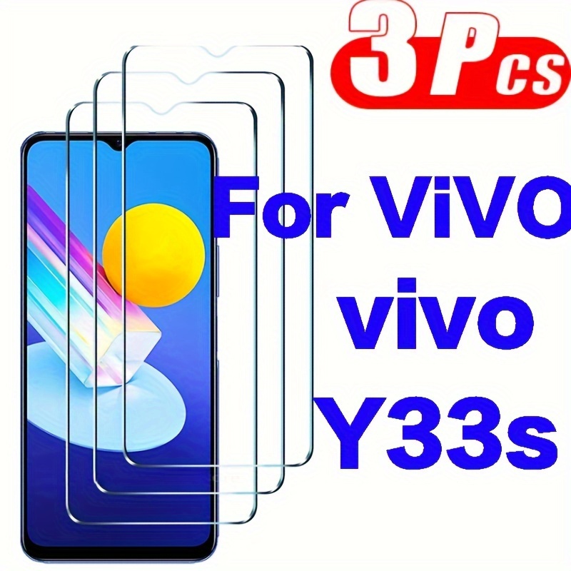 

3-pack Tempered Glass Screen Protector For Vivo Y33s - Glossy Finish, High-definition Clear Shield