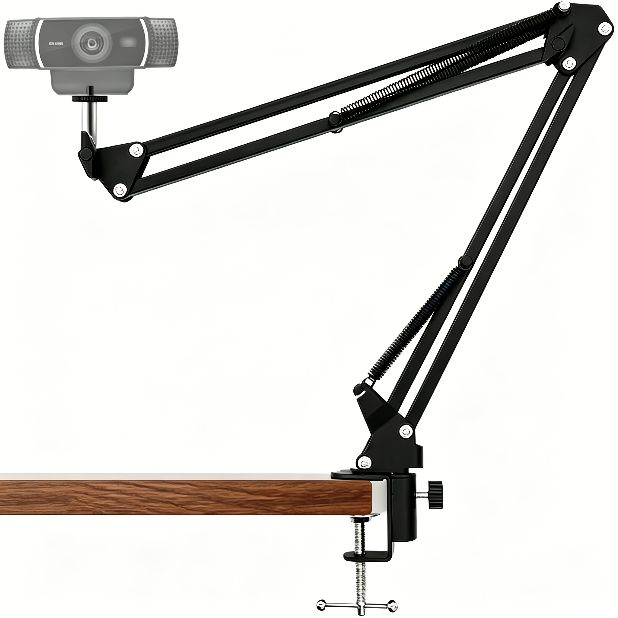 TEMU UEGOGO Pince de bras en métal, support portable et pliable pour téléphone et appareil photo avec vis de pouce, rotation à 360°, convient aux