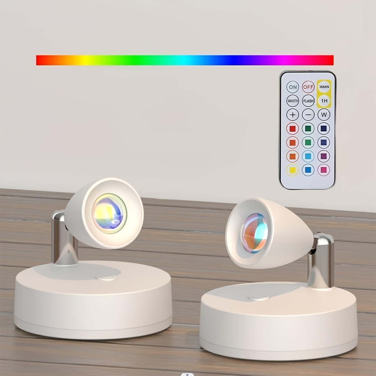 Wireless Spotlight Indoor with Three-Color Light for Display