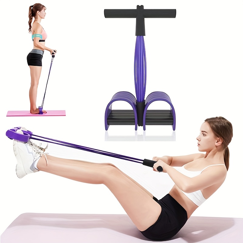 multifunctional pull rope 6 tube elastic yoga pedal puller   band natural latex pull rope fitness equipment for abdomen waist arm leg stretching details 1
