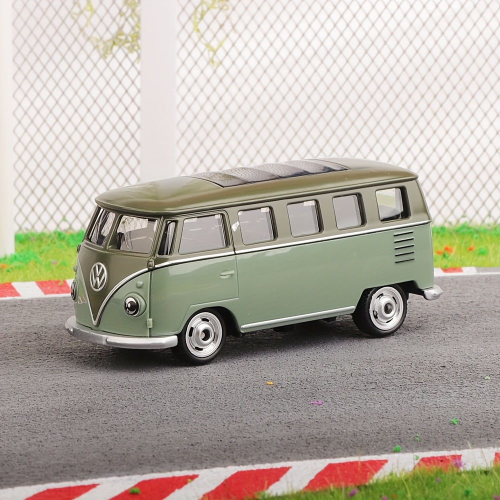 Simulation 1: 64 Alloy For Bus T1 Alloy Car Model Children's Toy Car Ornament Birthday Gift