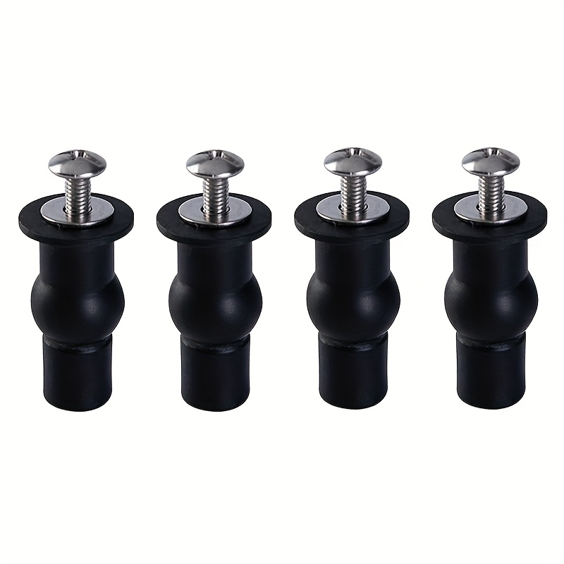 E-shop 4er-Set Universal WC-Sitz Scharnier Schrauben - Edelstahl Schrauben mit Expansionsmutter & Gewindeeinsätzen für Lochverbindungen, Top-Mount
