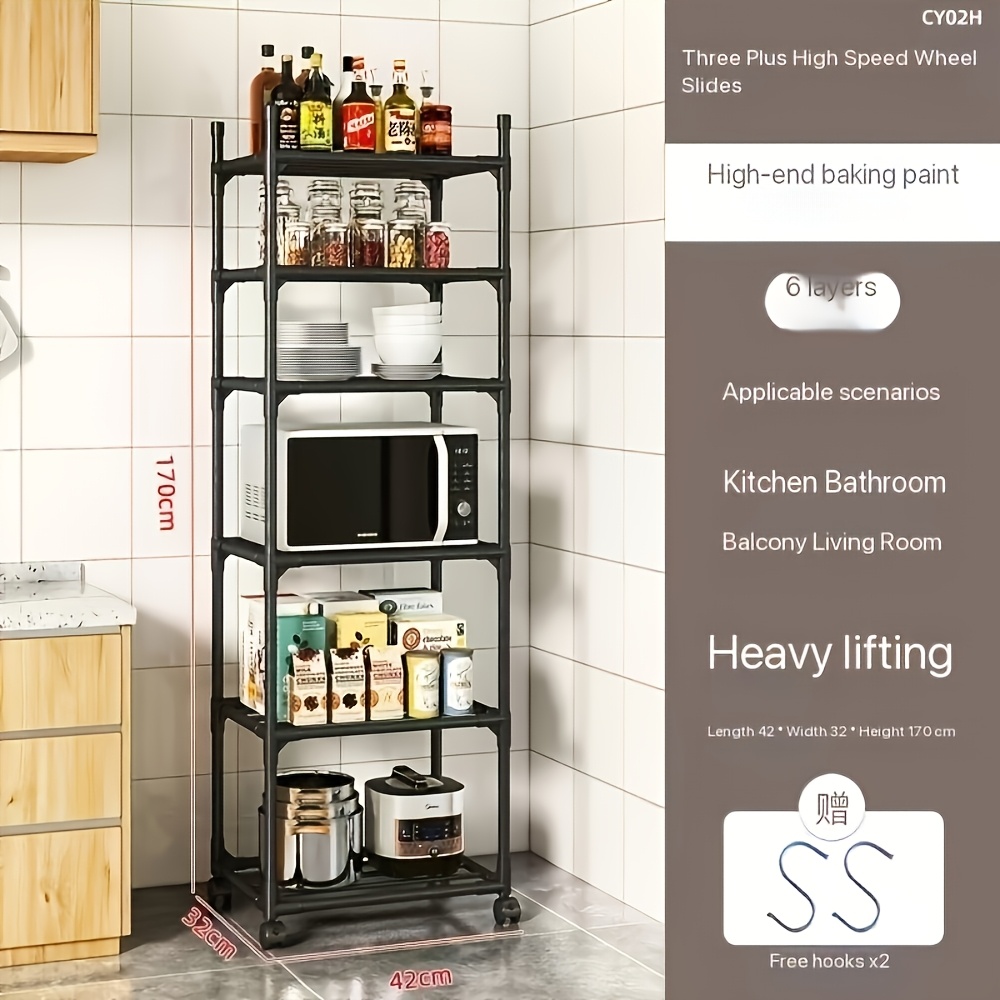 TEMU 6-tier Storage Rack, Adjustable Metal Shelving Unit, Bathroom Storage Rack And Shelving Unit, Garage Storage Rack, Corner Storage Rack With