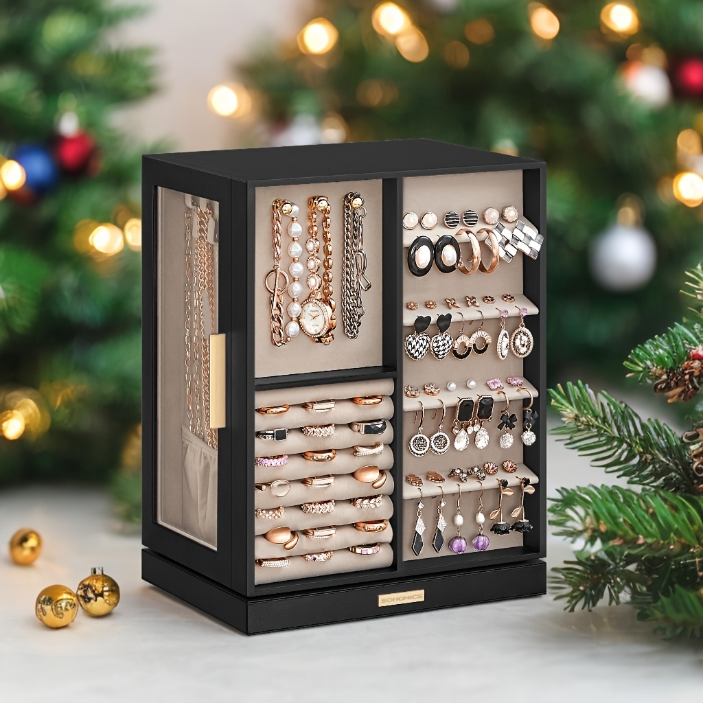 

Songmics Jewelry Box 360° Rotating, Jewelry 5 Drawers, Jewelry Organizer, , Spacious, Jewelry , ,