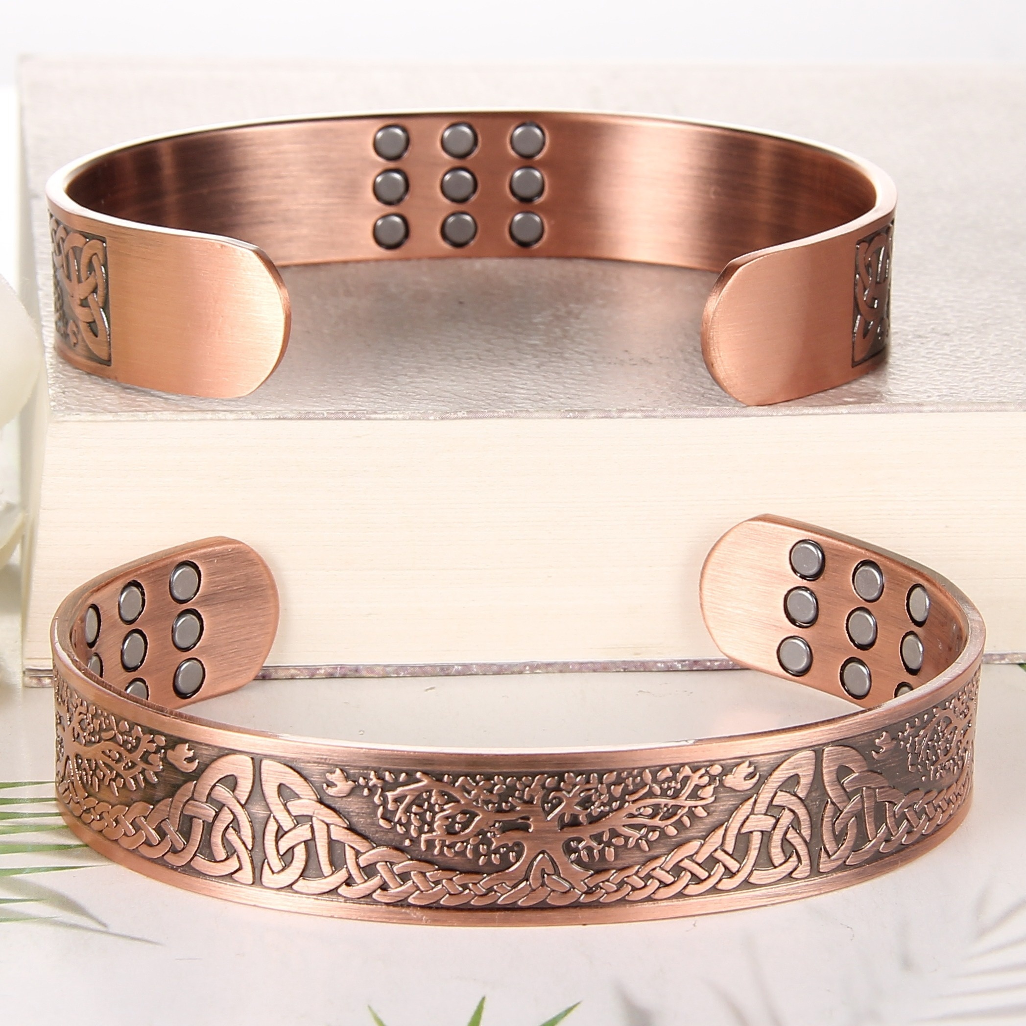 

Copper Bracelets For Men Women, Copper Bangles, Bracelet For Dad Mom