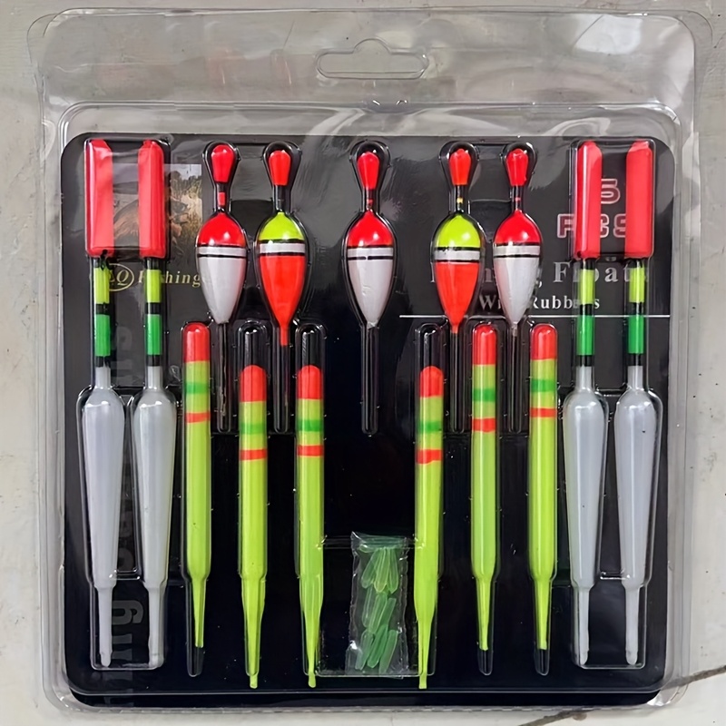 Image of 1 Set Fishing Lure Indicators: Random Color Slip Bobbers For , Trout, Salmon And More - Perfect For Saltwater And Freshwater Fishing, Without Battery