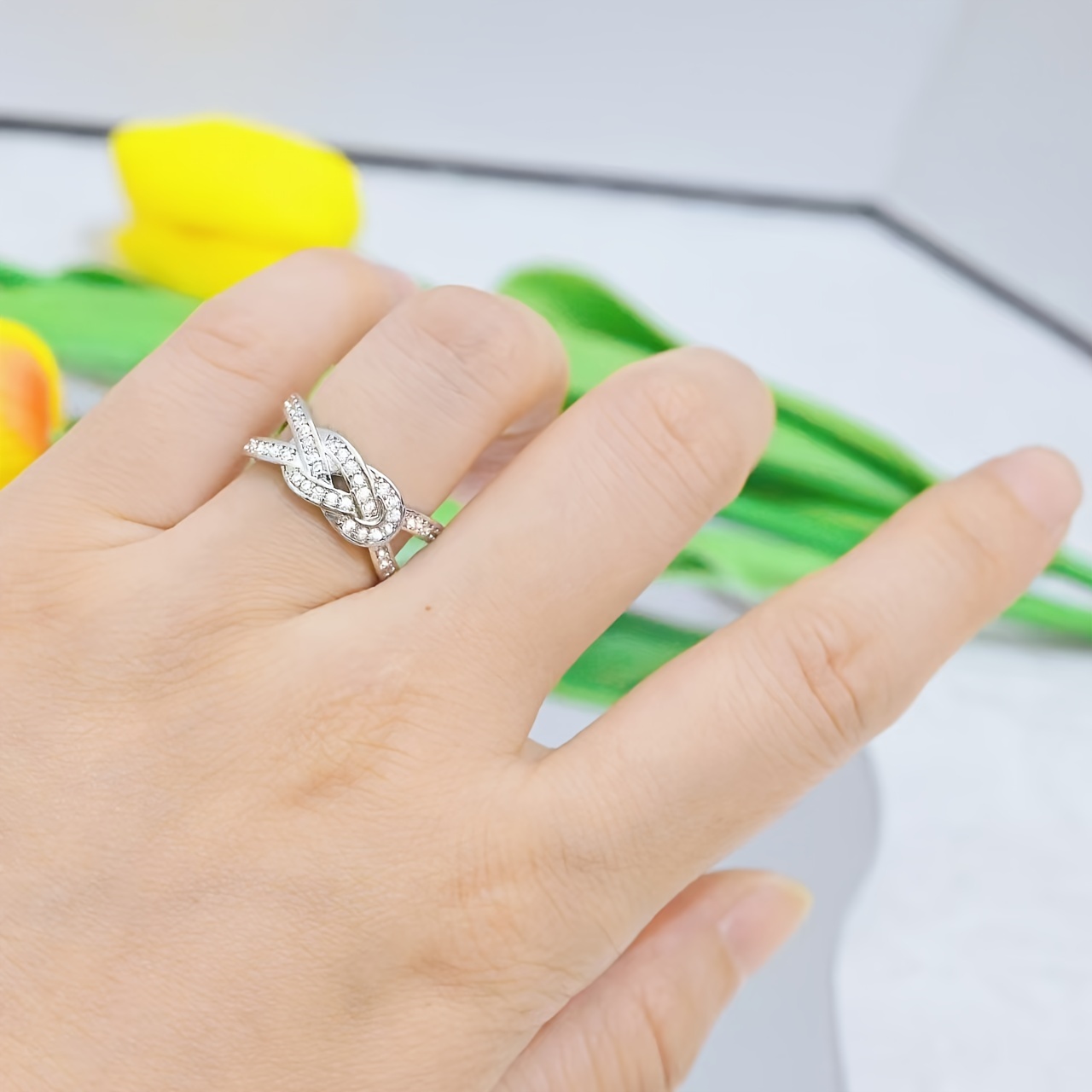 Adjustable Open Ring with Cubic Zirconia Copper Nautical Theme August Birthstone