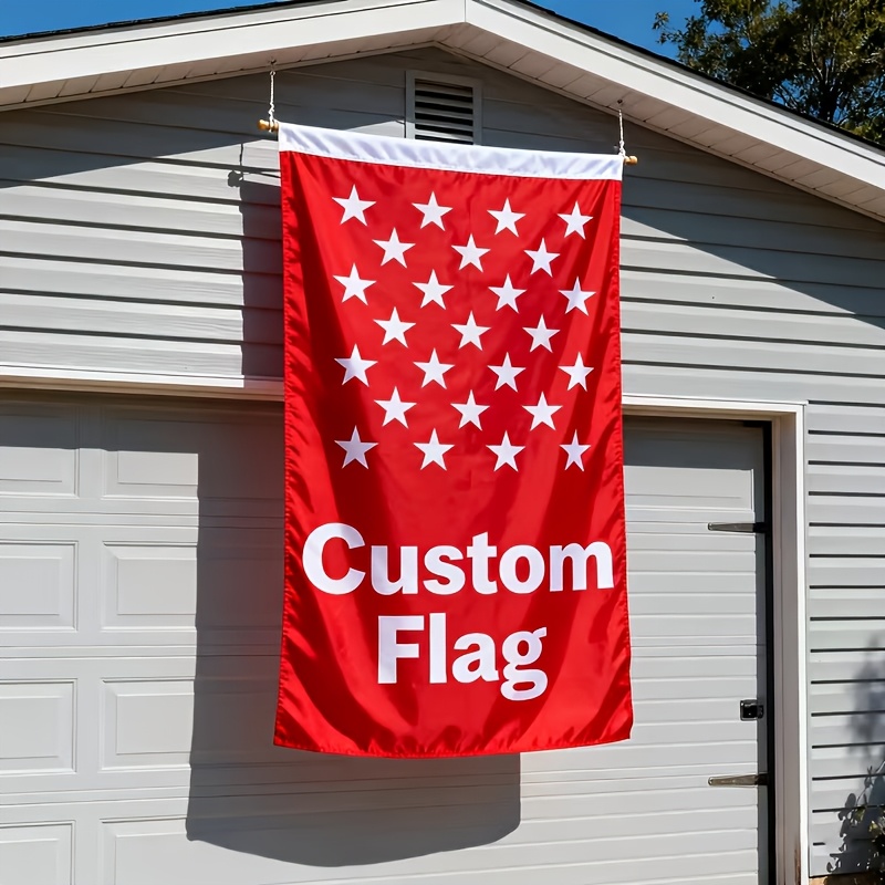 TEMU Custom Hanging Flags Suitable For Outdoor/ Use - Logo/text/ Flags With Self- Logo, Text Or Image - Square Flags For Trade, Business Events,