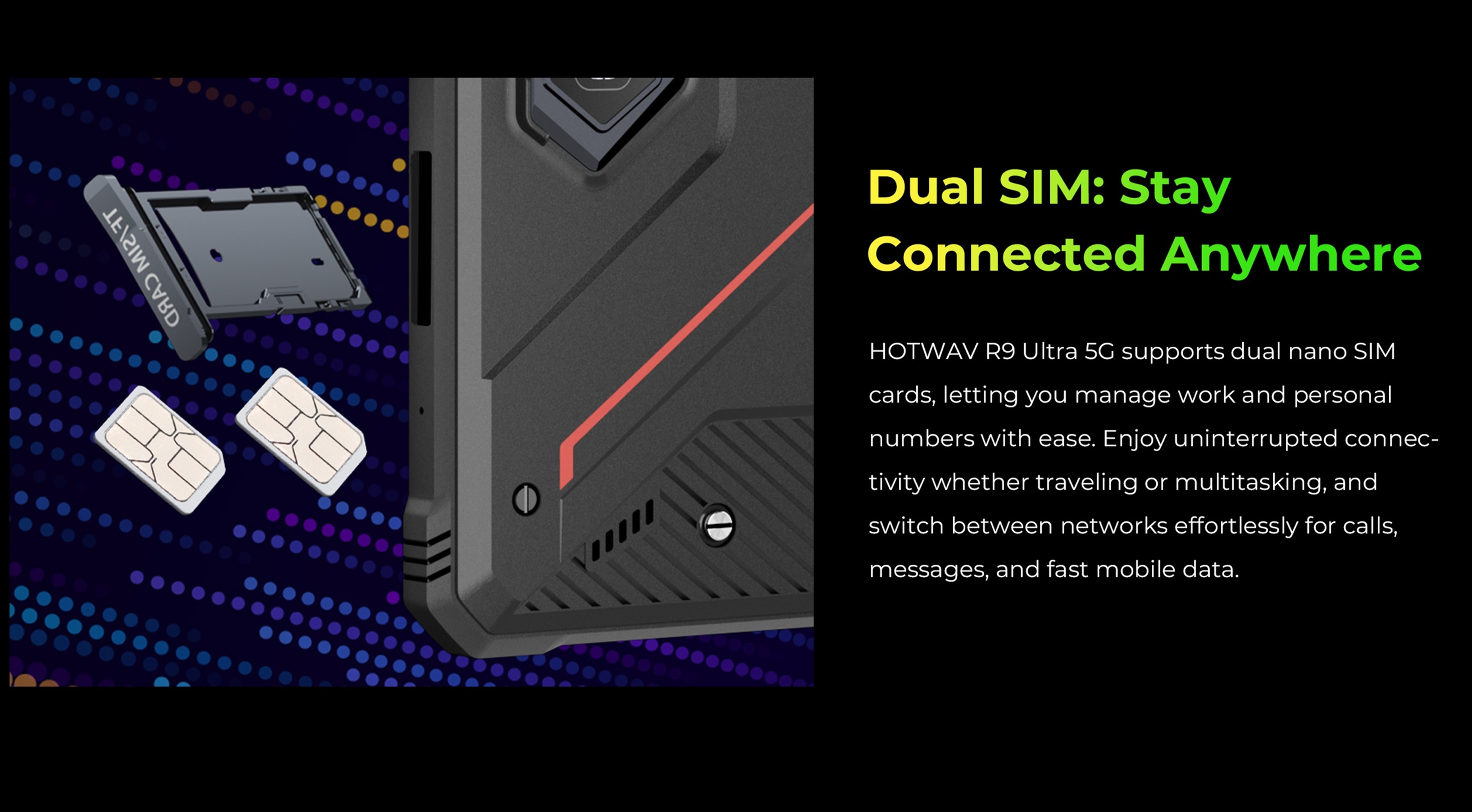 De HOTWAV R9 Ultra is een robuuste tablet met een 11-inch HD+ 120Hz-scherm, Android 15, 24(8+16)GB RAM en 512 GB ROM, 64MP+16MP, 20MP nachtzichtcamera's, 20080mAh-batterij, uitgerust met schokbestendige functies, S713-, dubbele 5G-simkaarten, GPS, zwart