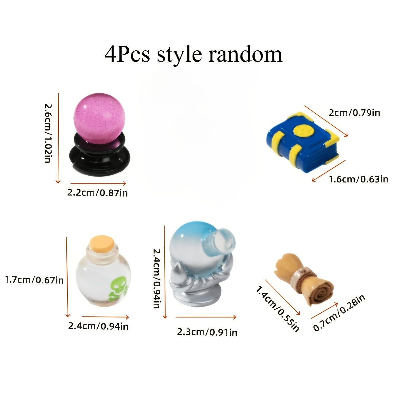 TEMU 4pcs Ensemble de décoration aléatoire pour maison de poupée, paysage miniature, dessin créatif, rouleau magique, accessoires pour maison de