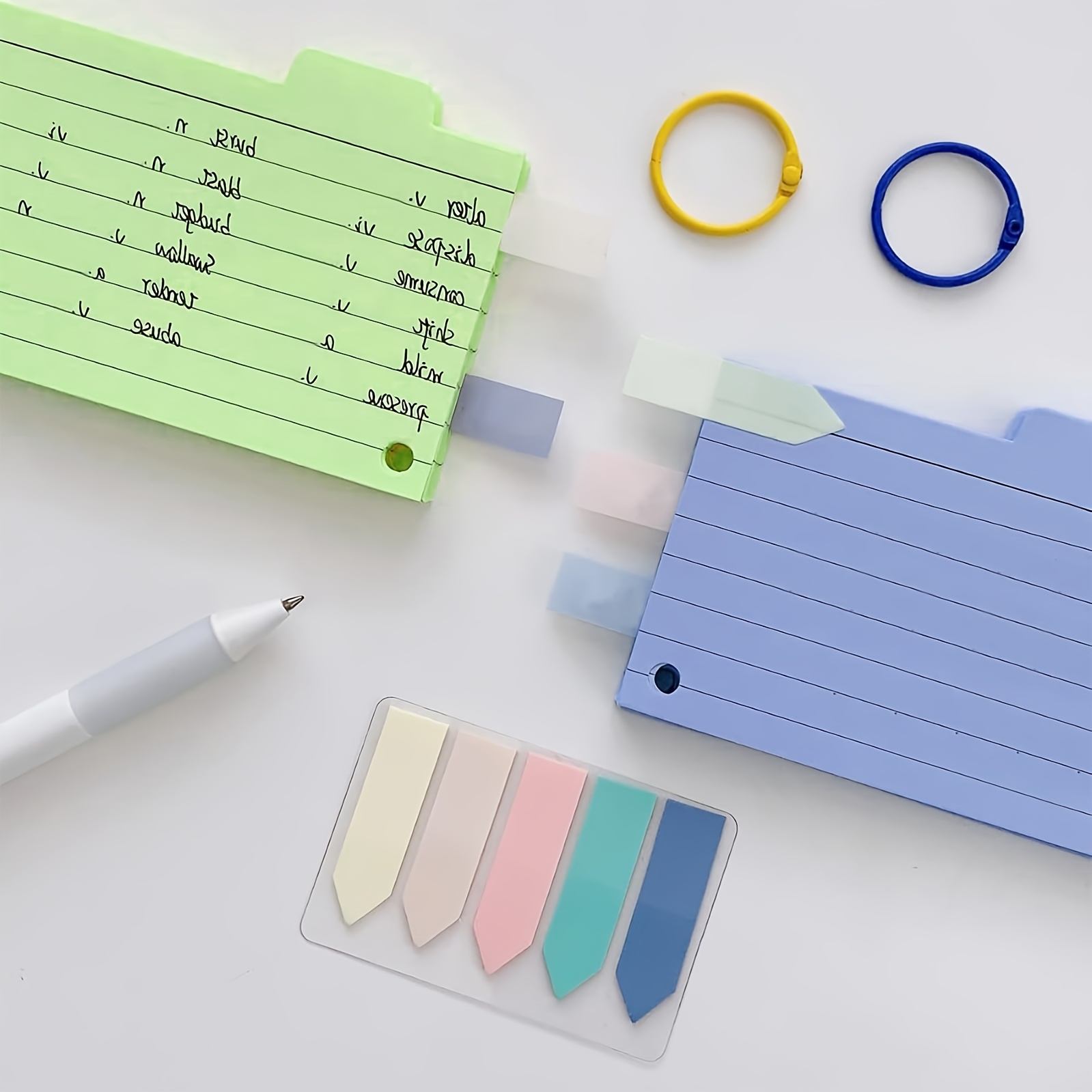 1 set flash cards set 300 paper notecards 6 binder - Temu Pakistan