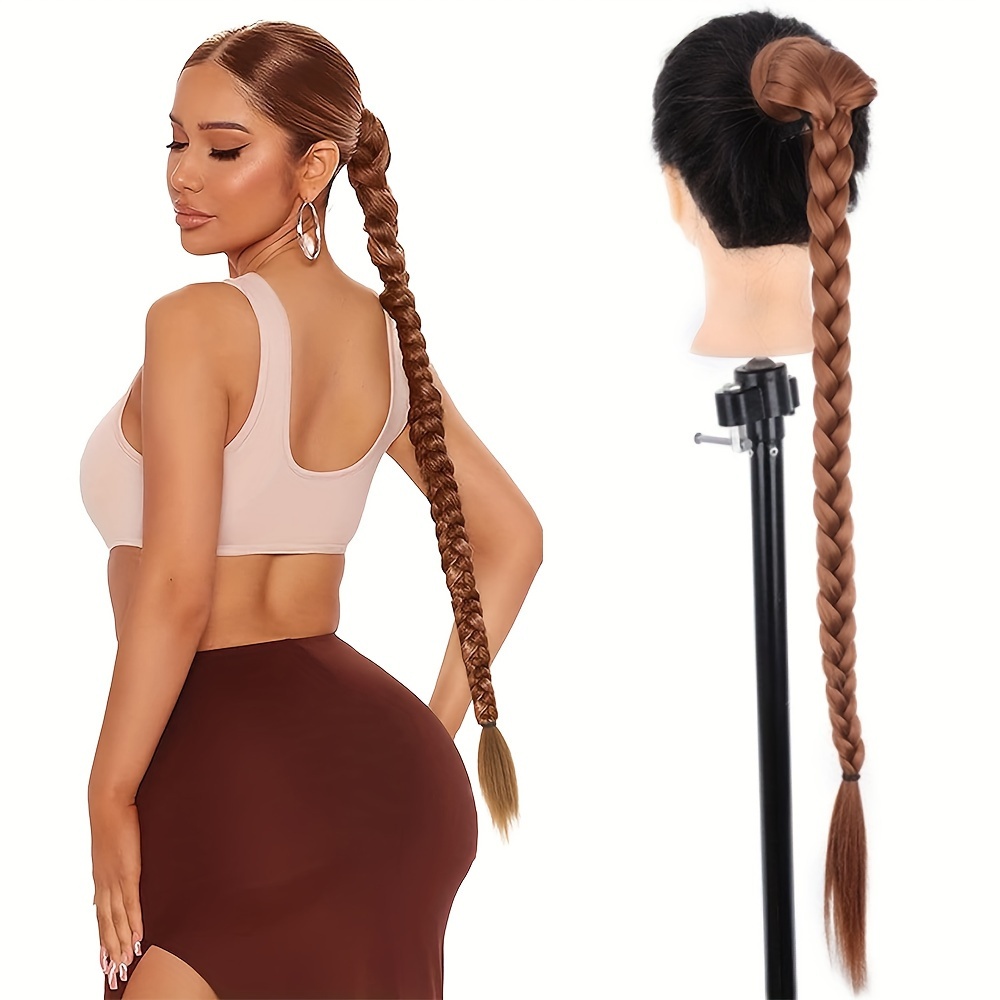   handcrafted twist braid ponytail extension versatile fishbone style for women   around design details 1