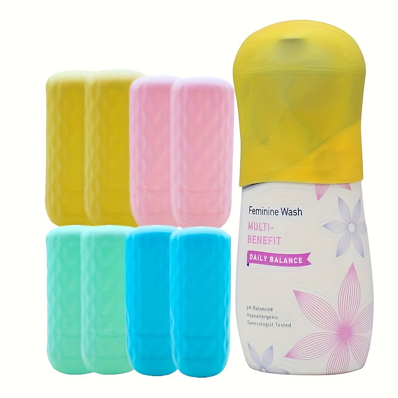 

4/8 Pack Leak Proof Sleeves For Travel Container, Toiletry Covers For Leak Proofing In Luggage, Silicone Travel Bottles Leak Proof Tool Fits Most Size Bottles, Elastic Sleeves For Women, Men, Colorful