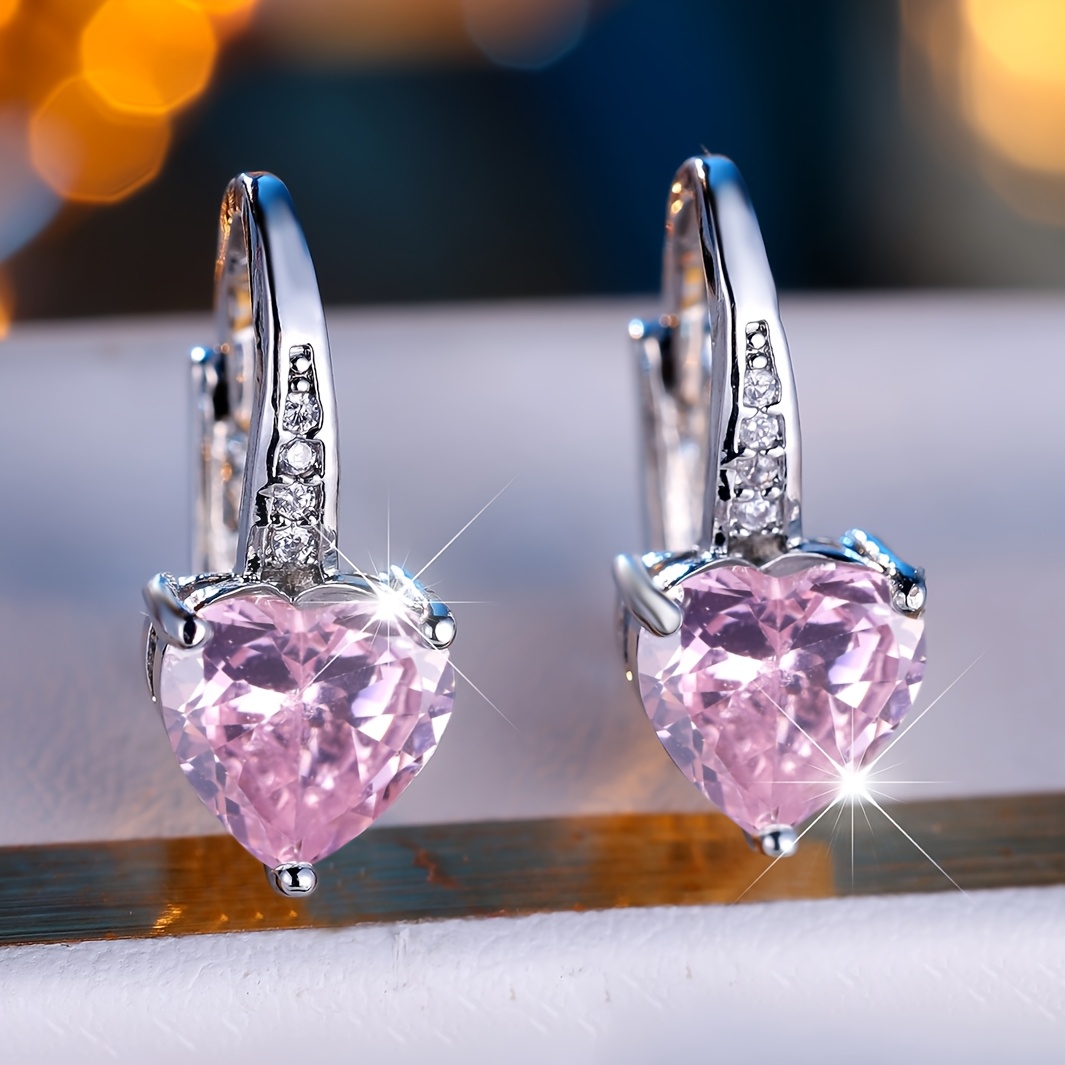 Image of Angol Elegant Aquamarine Synthetic Zirconia Exquisite Jewelry Complex Design Daily Wear Earrings
