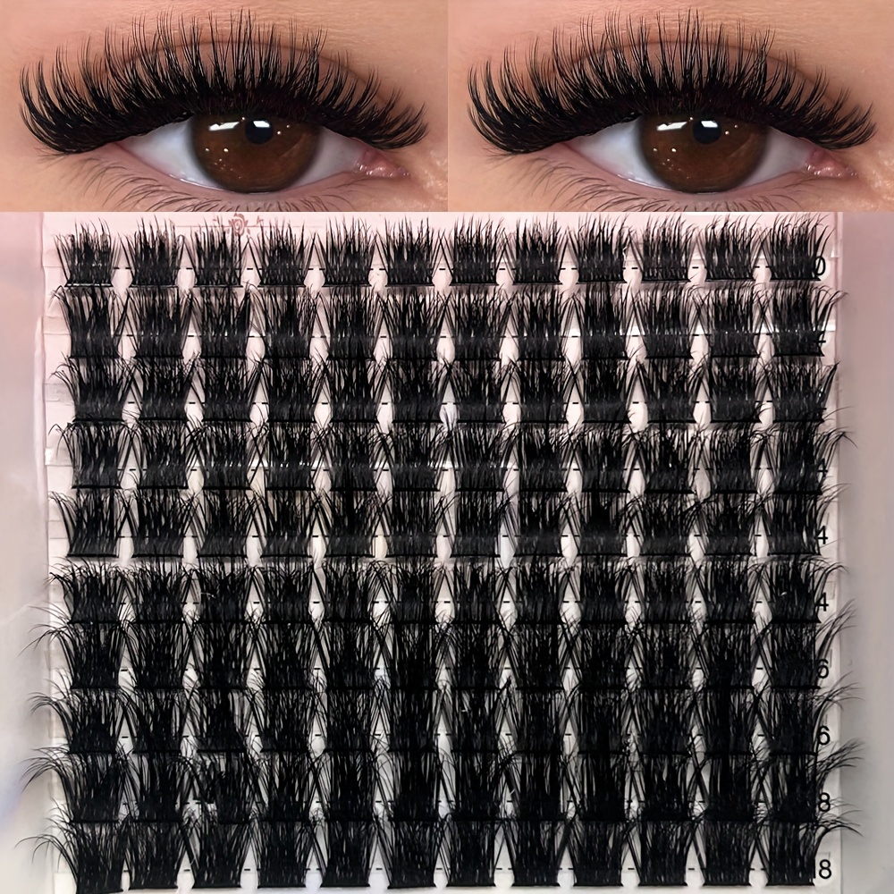 

Mikiwi Diy Fluffy Faux Mink Eyelash Extensions, D 0.07mm Russian Dd Volume Clusters, Mixed 10-18mm Length, 5d Doll & Cosplay Style, Reusable 120pcs Set