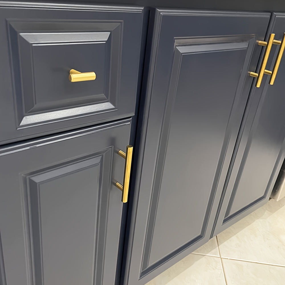 Tirador Hexagonal De Latón Cepillado Para Armario De Cocina, Pomos Dorados Para Cajón, Tocador, Muebl, Puerta, Modern-1Pack - AliExprs