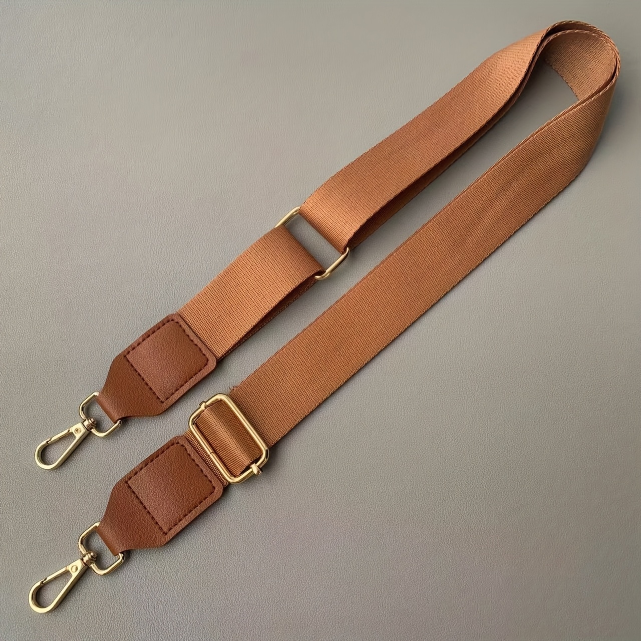 E-shop 3,8 cm Verbreiteter einfarbiger -Crossbody-Übergangsbügel, lichtverstellbarer Gepäckgurt, brauner austauschbarer Gepäckgurt,