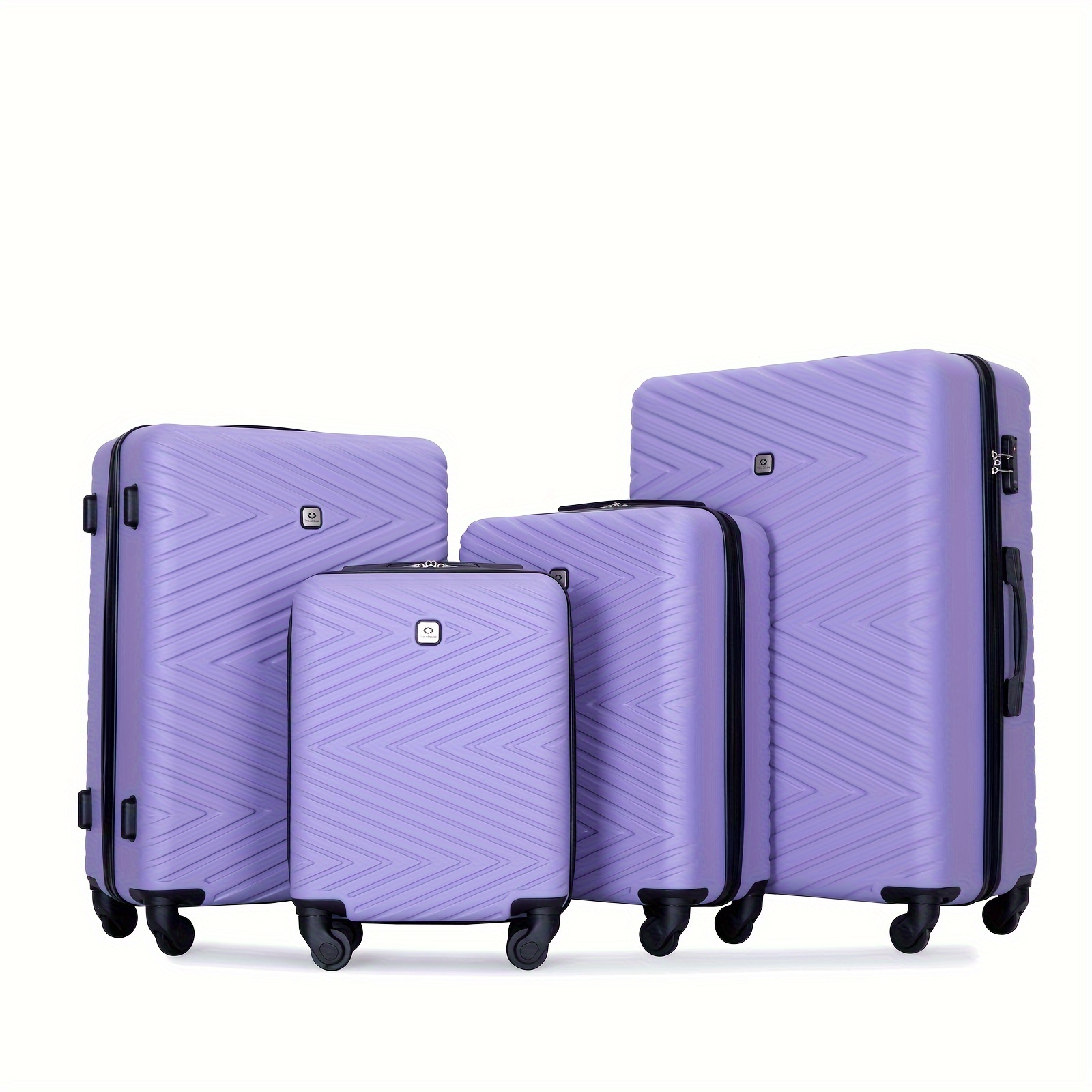 

Luggage 4pcs, Abs Lightweight Suitcase With Rotating Wheels, 24 Inch And 28 Inch With (16/20/24/28)