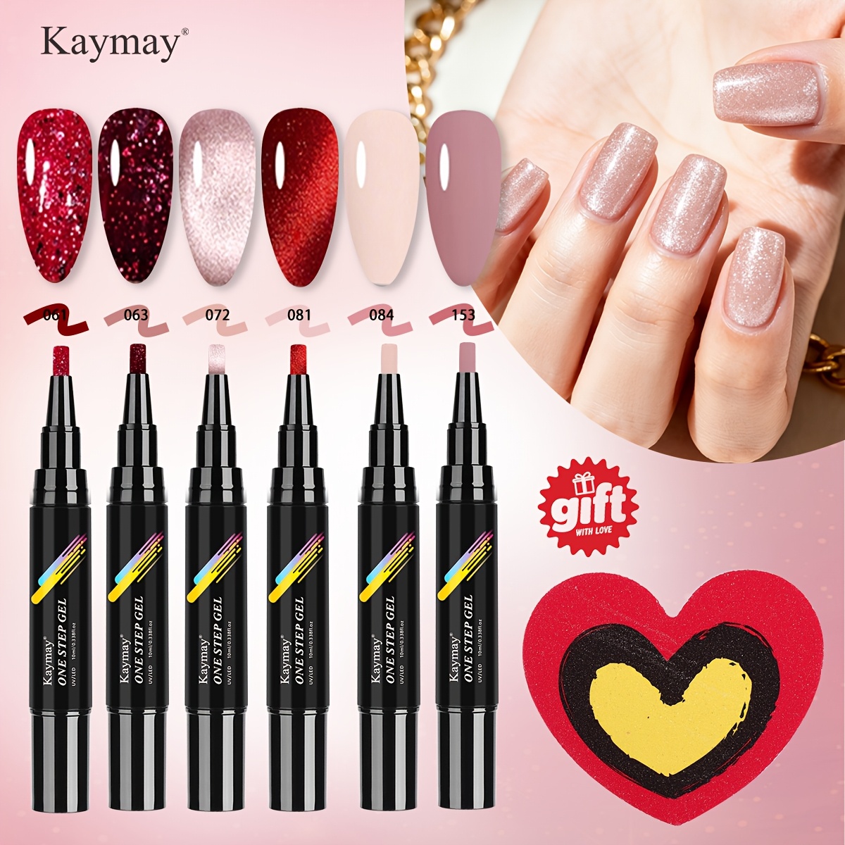 1/6pcs Nail Gel Easy To Apply Long-lasting Non-shedding Quick-drying High Gloss Nude Versatile Suitable For Daily Work
