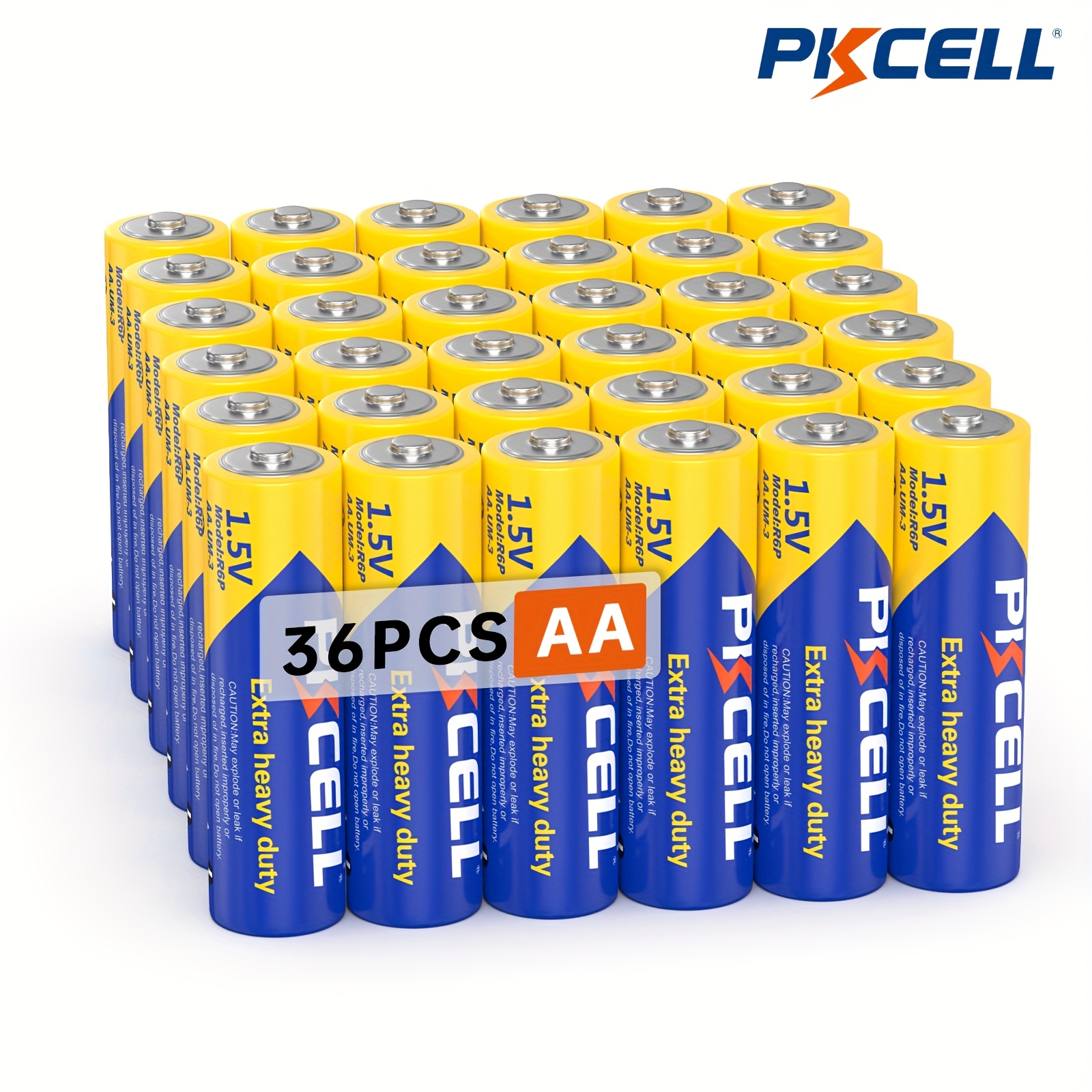 Image of 20/36pcs Pkcell Aa Batteries | 1.5v Carbon Battery, Non-rechargeable, For Keyboards, Clocks, Toys, Remote Controls & Decorative Lights