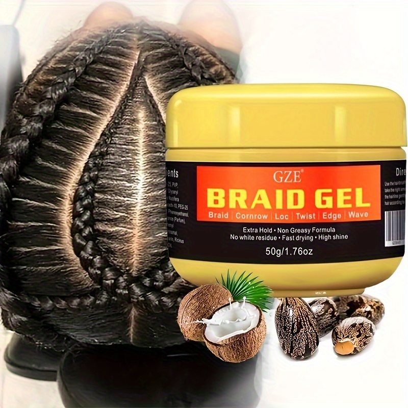 

Shining And Conditioning Braid Gel, Extra Hold Braid, Loc, Twist Gel, Tames Frizz & Edges, Edge Control Hair Styling Gel