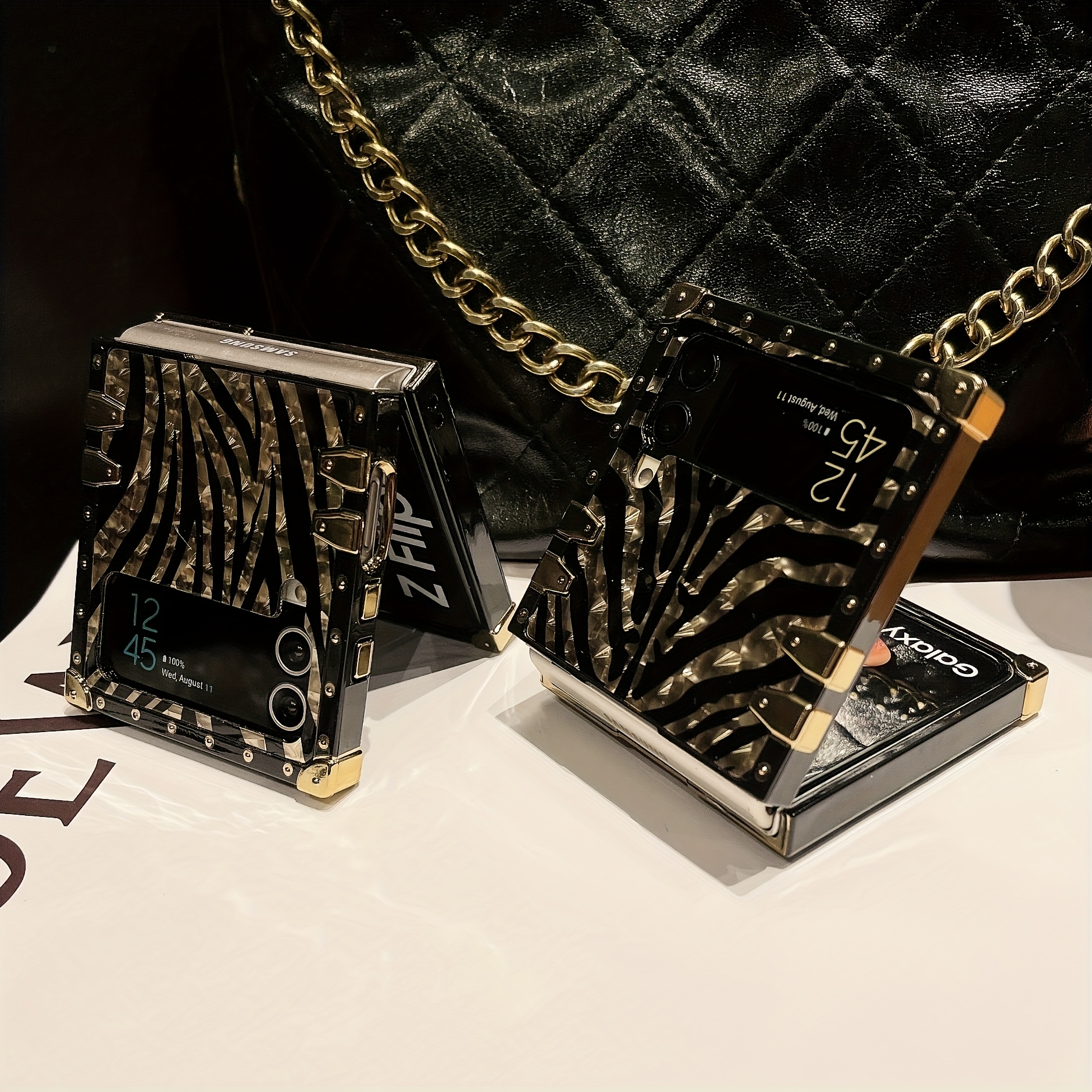 feather series mobile phone case with 360 degree rotating stand suitable for samsung foldable models Product details 2