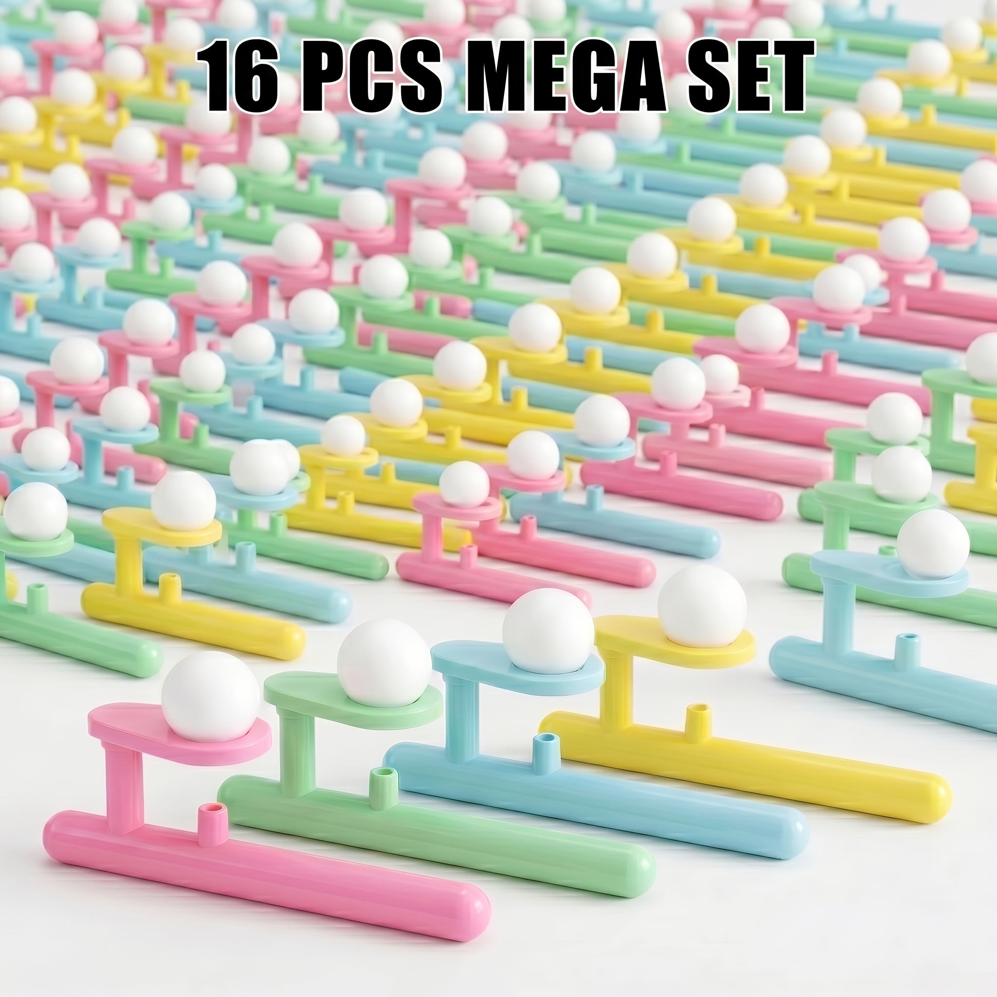 Artikelbild 16-teiliges set magischer schwimmender ball-spielzeuge für  . dieses klassische spielzeug aus dem retro-stil mit pfeifenrohr macht eine ausgezeichnete   für belohnungen im klassenzimmer, partygeschenke, goodie-bag-füller und pinata-füller. (zufällige farben)