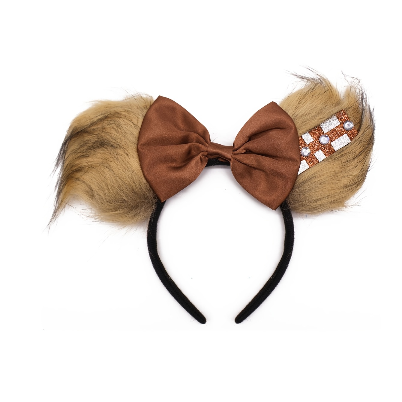 TEMU Serre-tête animal d'Halloween, serre-tête décoré d'un nœud, de costume d'Halloween avec oreilles en peluche